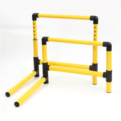 different colours Set of 2 agility hurdles 6x pole 160 cm, 4x pedestal with x-shape, 4x clip for 2 poles Boje Sport ® - 160 cm 